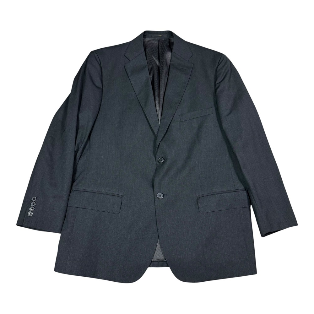 Valentino Spa Roma Black Italy Wool Lined Single Breast Blazer Jacket Men 46